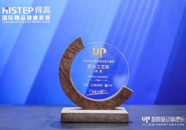 得高初心不改，匠心永存，榮譽(yù)加冕2020中國(guó)家居品牌“匠心工藝獎(jiǎng)” 圖片1